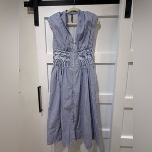 Anthropologie Tommie Zip Front Midi Dress